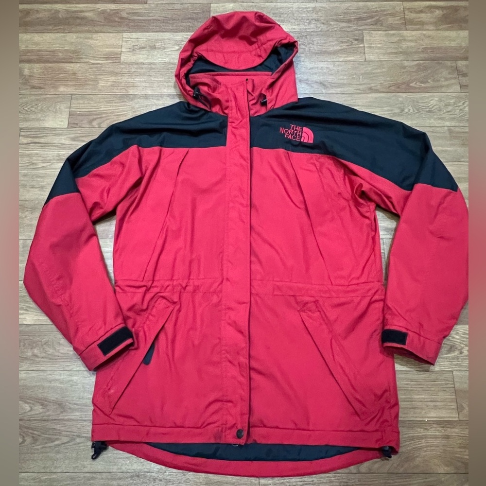 Vintage 90s The North Face Windbreaker Parka Women’s Size Small Red/Black